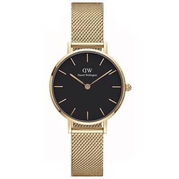 Daniel Wellington Petite Evergold dameur med meshlænke